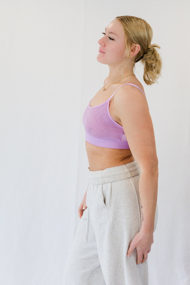 Frosted Lilac Mesh Bra